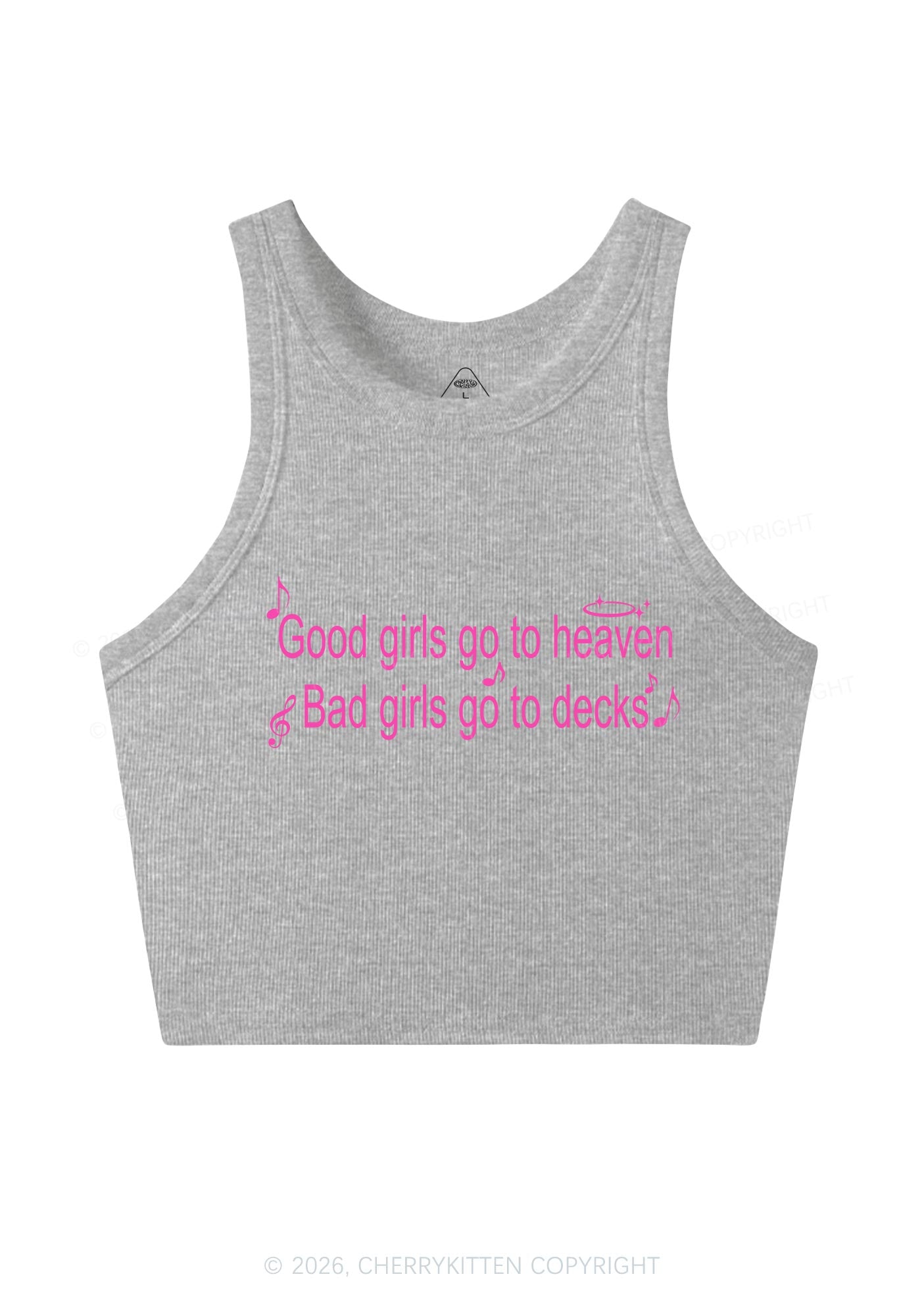 Bad Girls Go To Decks Y2K Crop Tank Top Cherrykitten