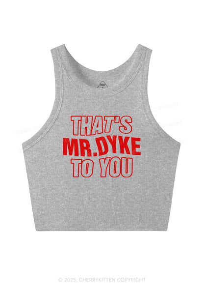 Thats Mr Dyke Pride Y2K Crop Tank Top Cherrykitten