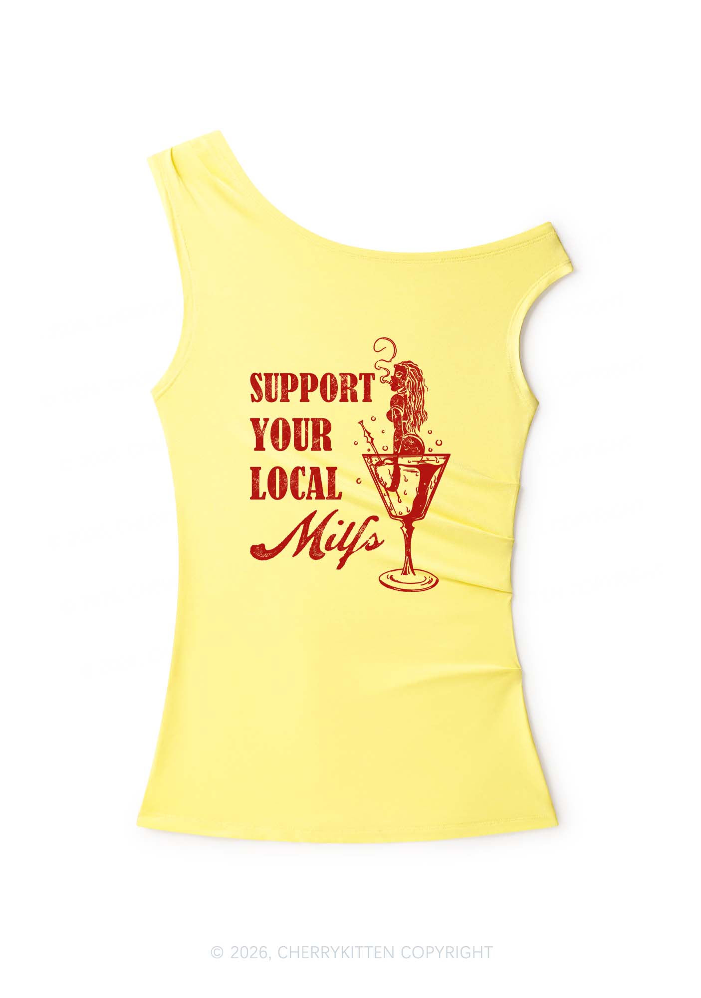 Your Local Mxxf Y2K Off Shoulder Tank Top Cherrykitten