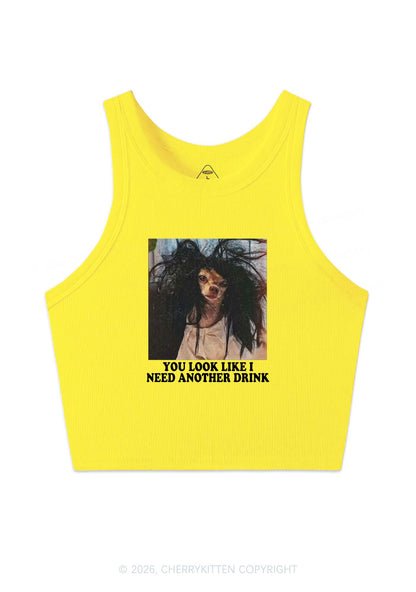 You Look Like I Need Another Drink Y2K Crop Tank Top Cherrykitten
