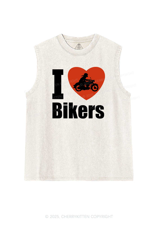 I Love Bikers Y2K Washed Muscle Tank Cherrykitten