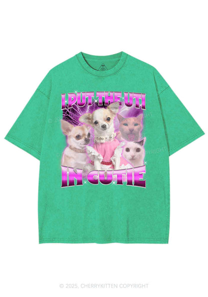 Put UTI In Cutie Y2K Shirts Washed Tee Cherrykitten