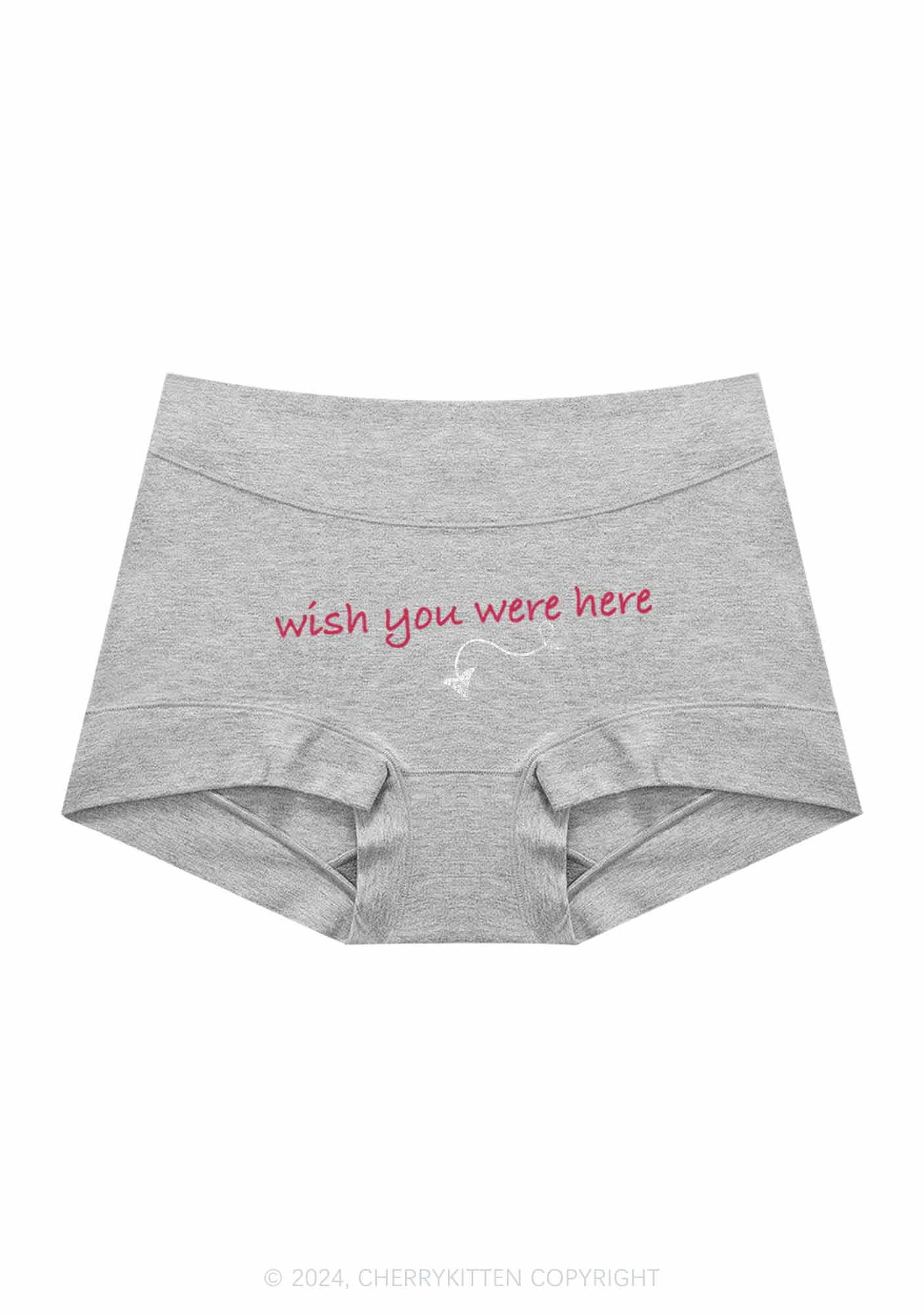 Wish You Were Here Y2K Mid Rise Waist Boyshort Cherrykitten