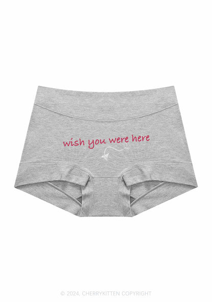 Wish You Were Here Y2K Mid Rise Waist Boyshort Cherrykitten