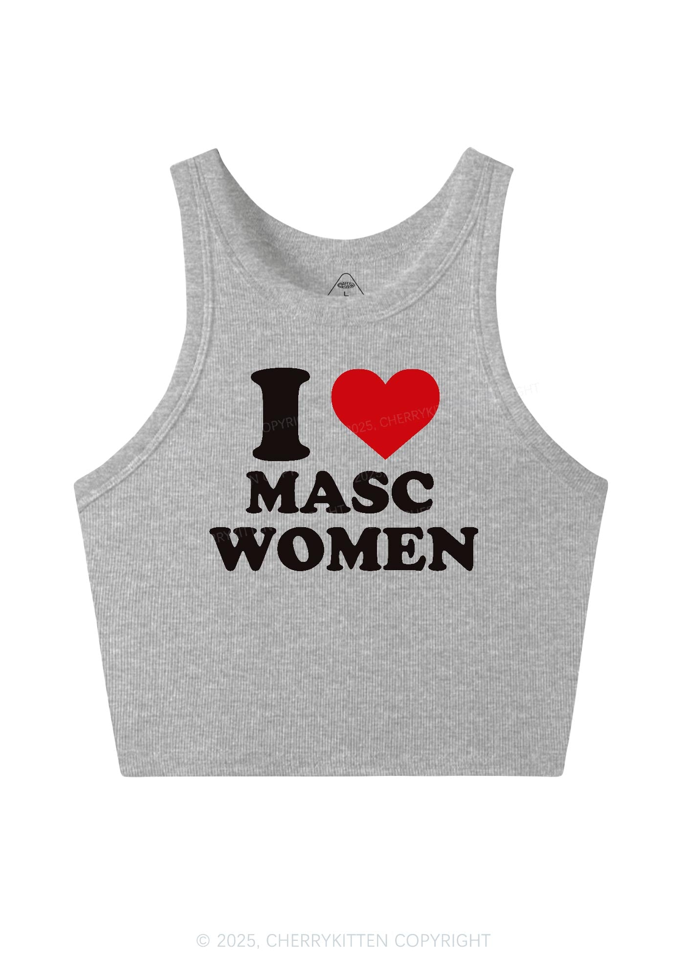 I Love Masc Women Pride Y2K Crop Tank Top Cherrykitten