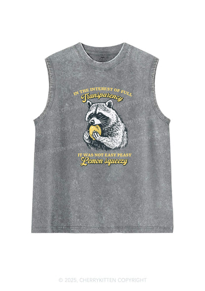 Transparency Lemon Squeezy Y2K Washed Tank Cherrykitten