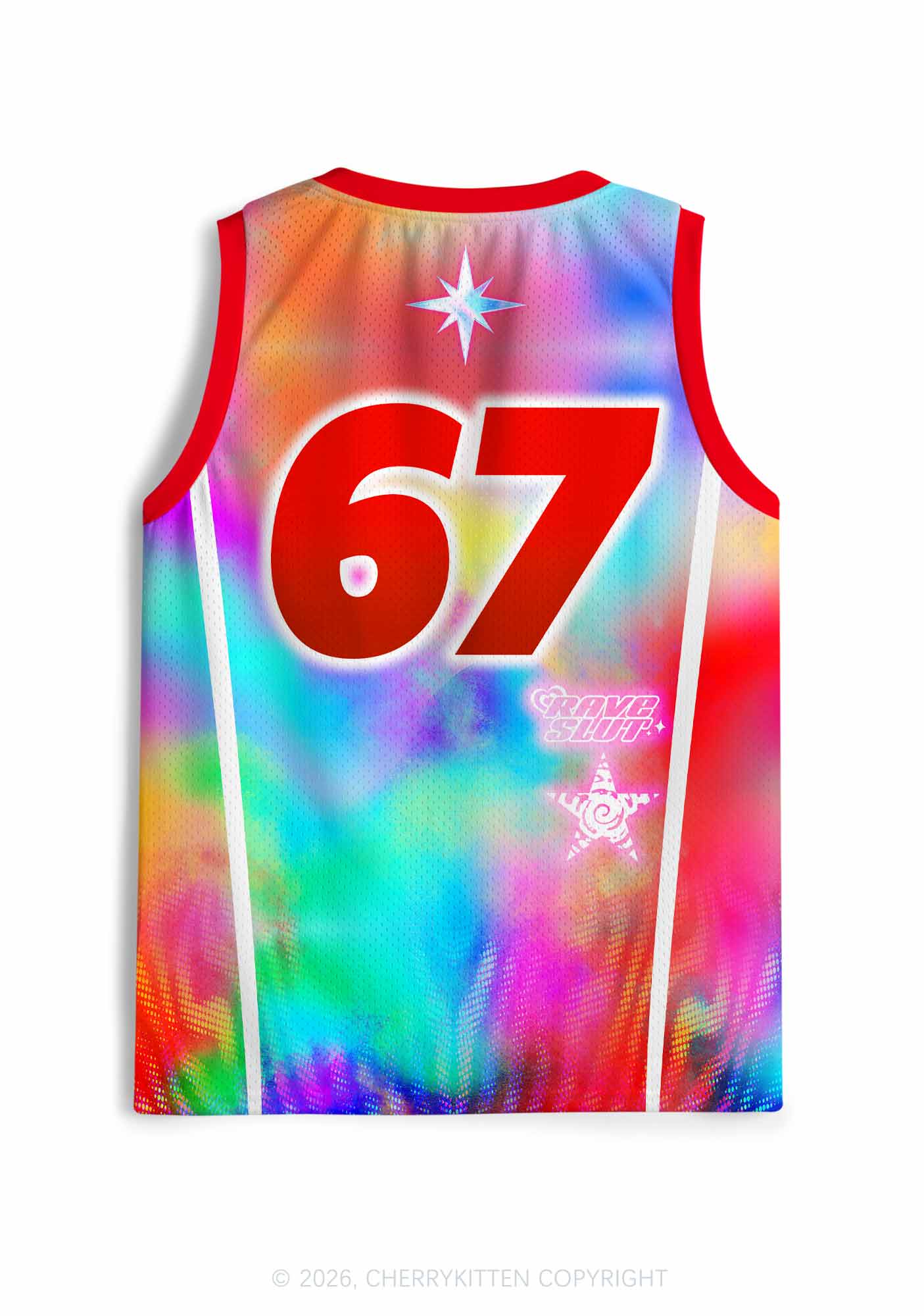 Rave Slxt Tie Dye Y2K Sport Jersey Tank Cherrykitten