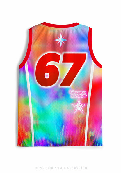 Rave Slxt Tie Dye Y2K Sport Jersey Tank Cherrykitten