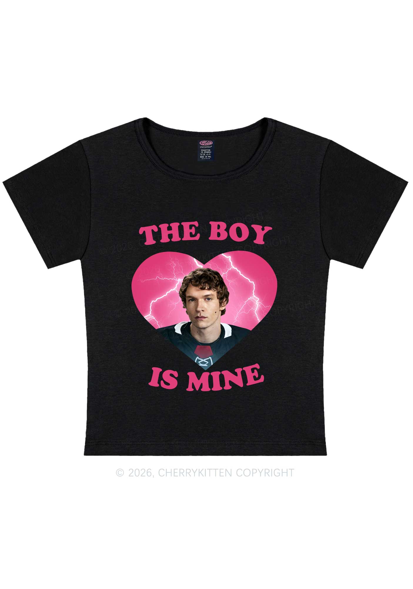 The Boy Is Mine CS Y2K Baby Tee Cherrykitten