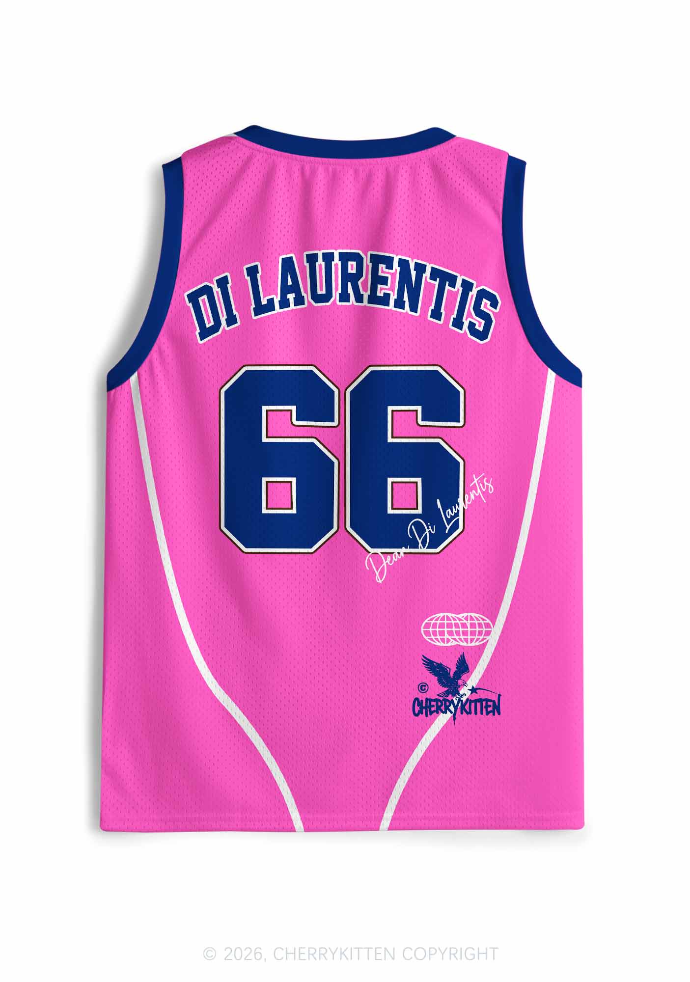 Pink Hockey Team DL Y2K Sport Jersey Tank Cherrykitten