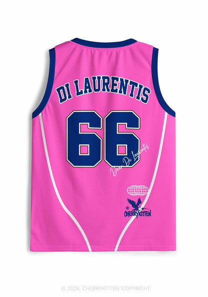 Pink Hockey Team DL Y2K Sport Jersey Tank Cherrykitten