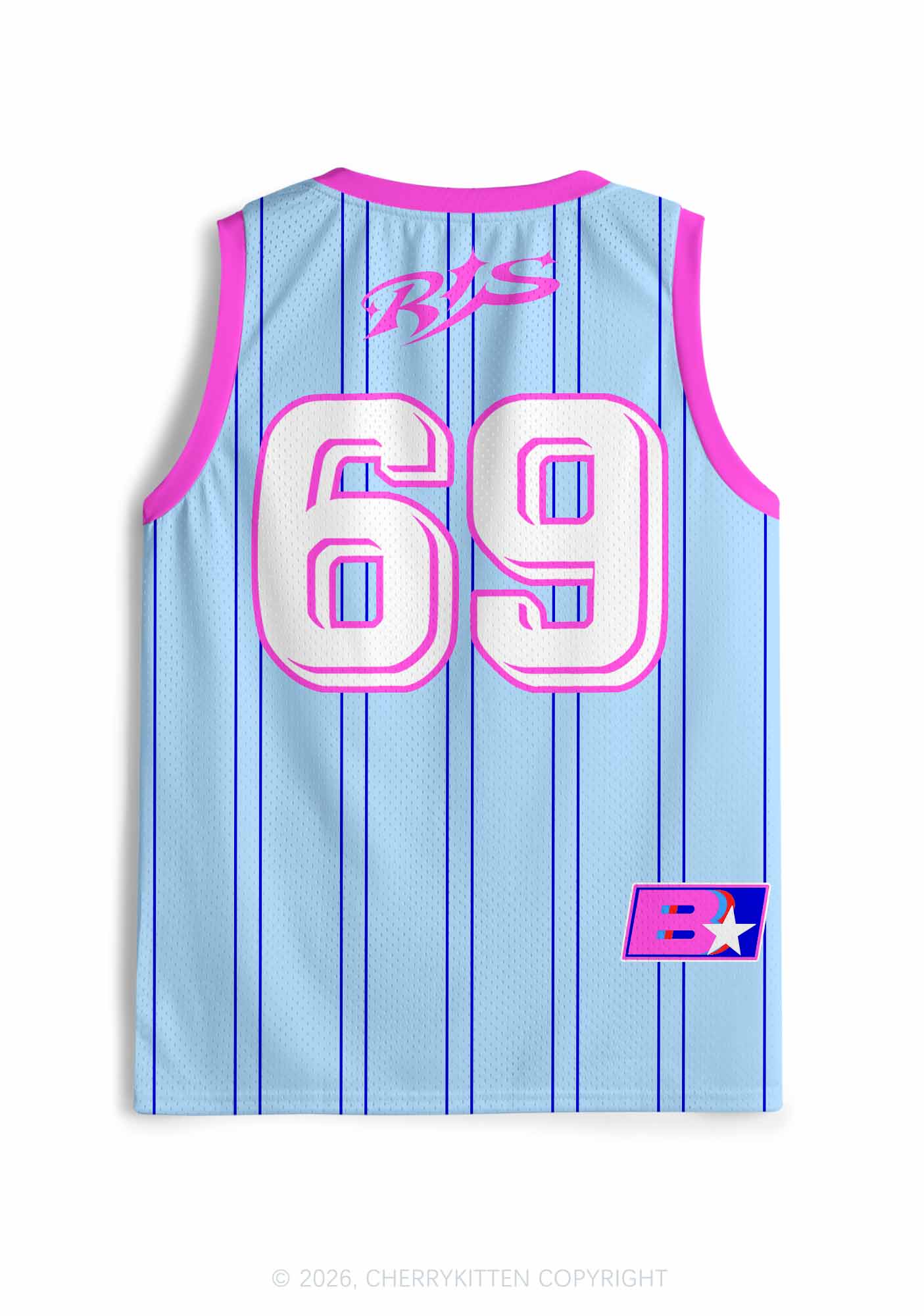 Blue Live Laugh Lesbian Pride Y2K Sport Jersey Tank Cherrykitten