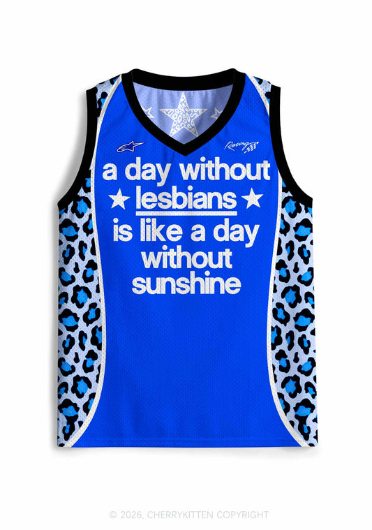A Day Without Lesbians Pride Y2K Sport Jersey Tank Cherrykitten