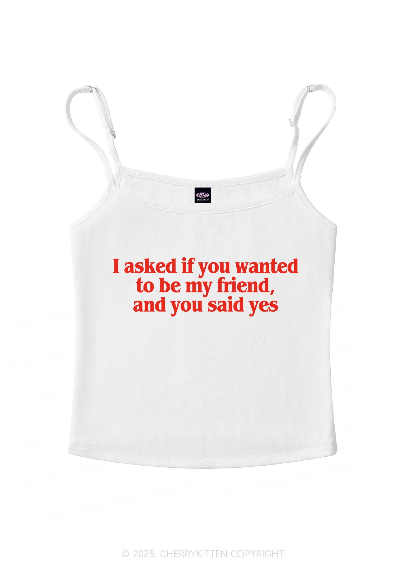 Be My Friend Y2K Spaghetti Strap Cami Cherrykitten