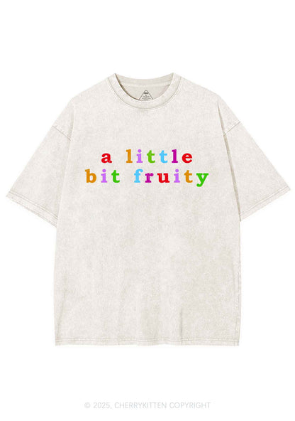 A Little Bit Fruity Y2K Shirts Washed Tee Cherrykitten