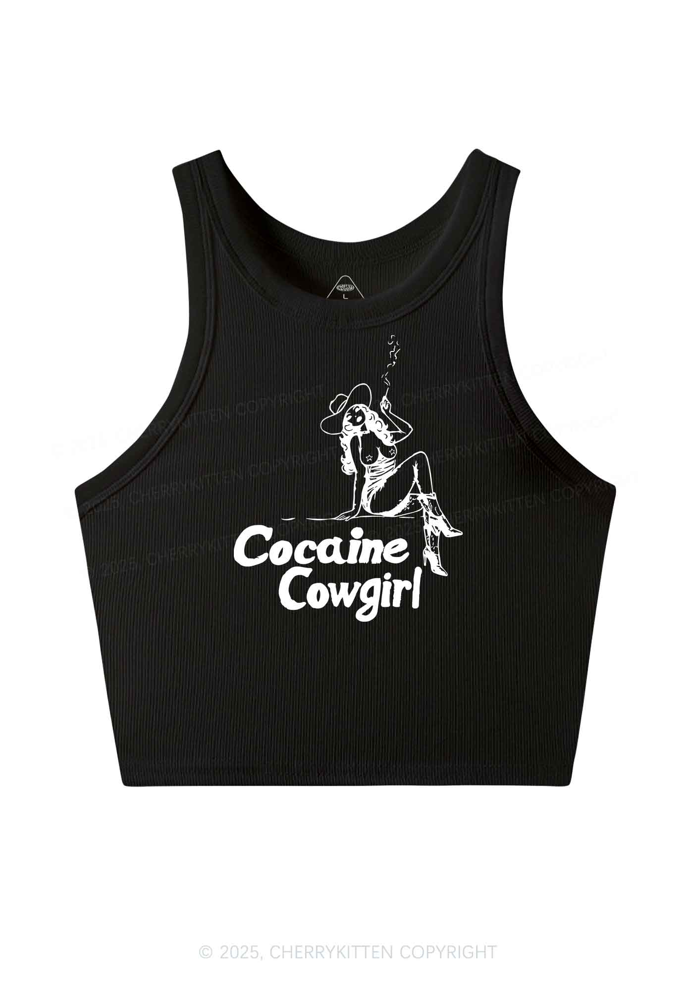 Cola Cowgirl Y2K Crop Tank Top Cherrykitten