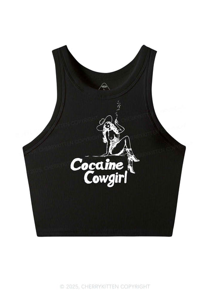 Cola Cowgirl Y2K Crop Tank Top Cherrykitten