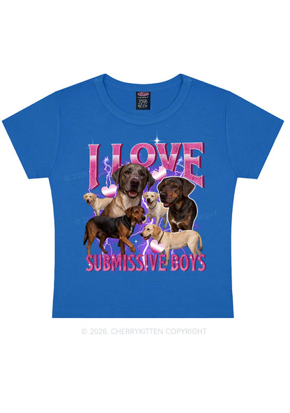 I Love S Dogs Y2K Baby Tee Cherrykitten