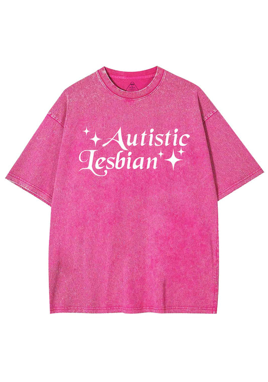 Autistic Lesbian Y2K Shirts Washed Tee Cherrykitten