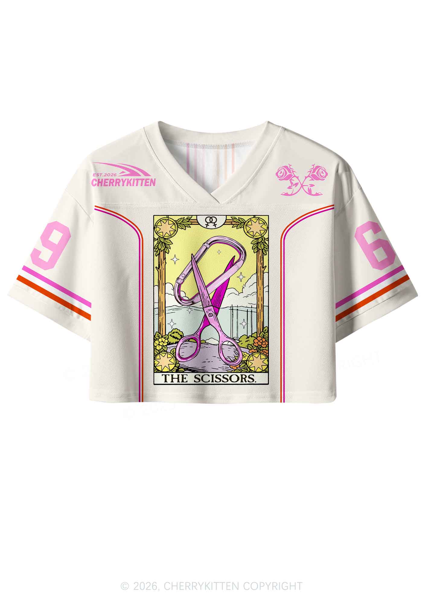 Scissors And Carabiner Pride Y2K Crop Sport Jersey Shirts Cherrykitten