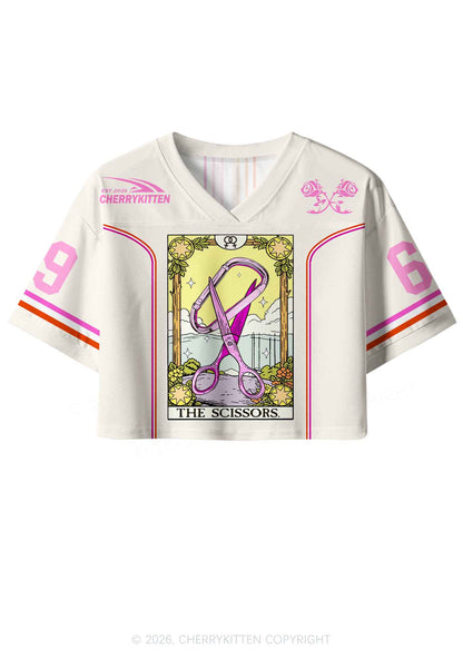 Scissors And Carabiner Pride Y2K Crop Sport Jersey Shirts Cherrykitten