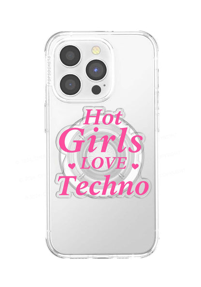 Hot Girls Love Techno Y2K Magnetic Phone Grip Holder Cherrykitten