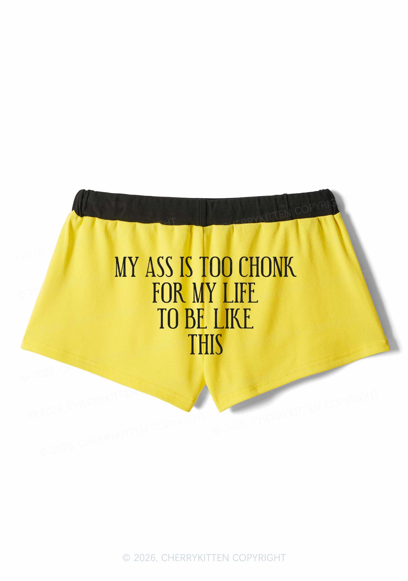 My Axx Is Too Chonk Y2K Drawstring Mini Shorts Cherrykitten