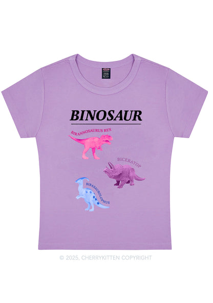 Binosaur Pride Y2K Baby Tee Cherrykitten