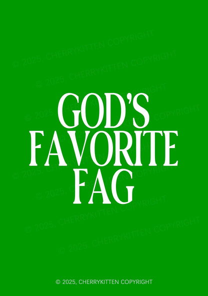 Gods Favorite Fag Pride 1Pc Y2K Pin Badge Cherrykitten