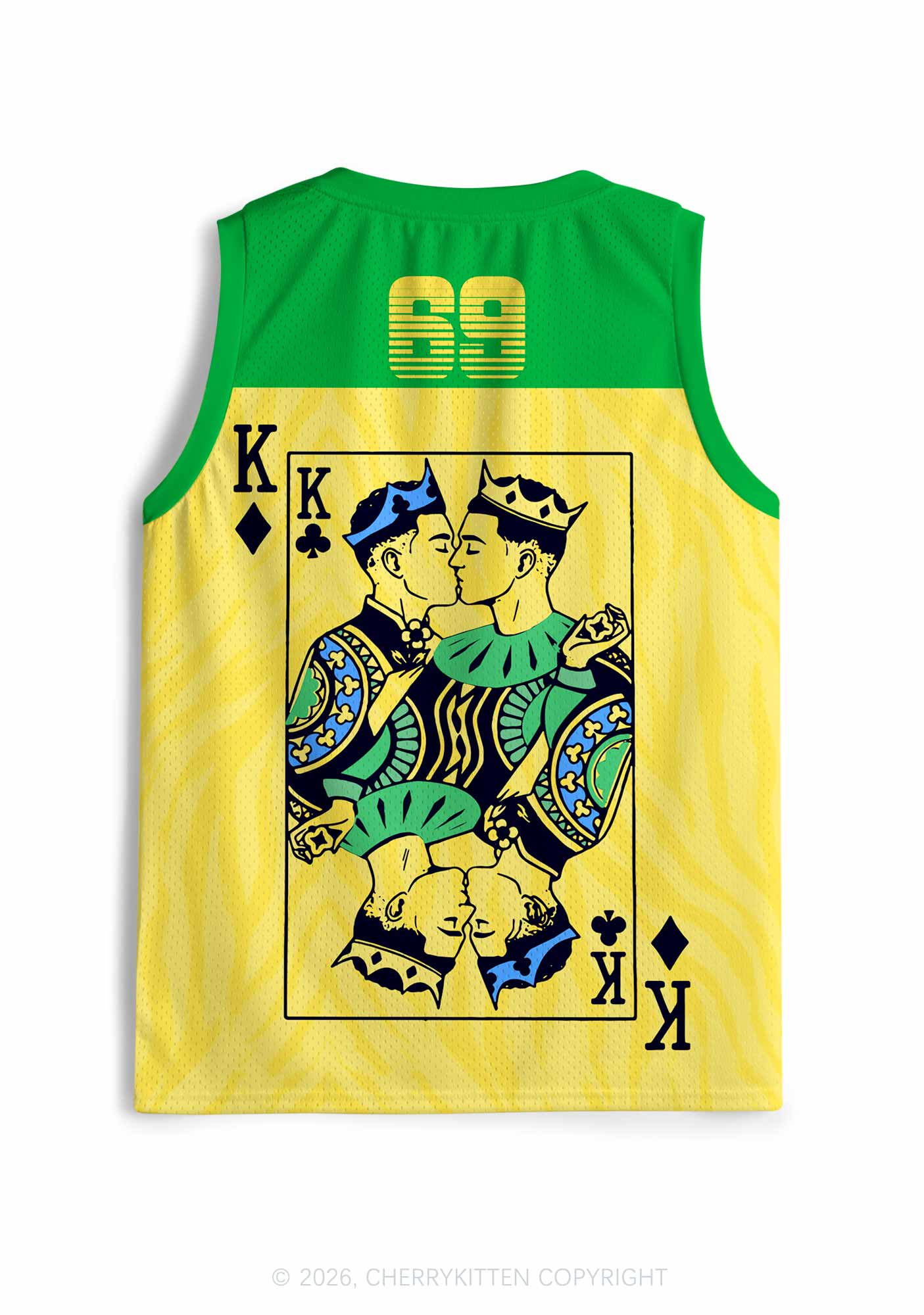 Yellow Gay King Pride Y2K Sport Jersey Tank Cherrykitten