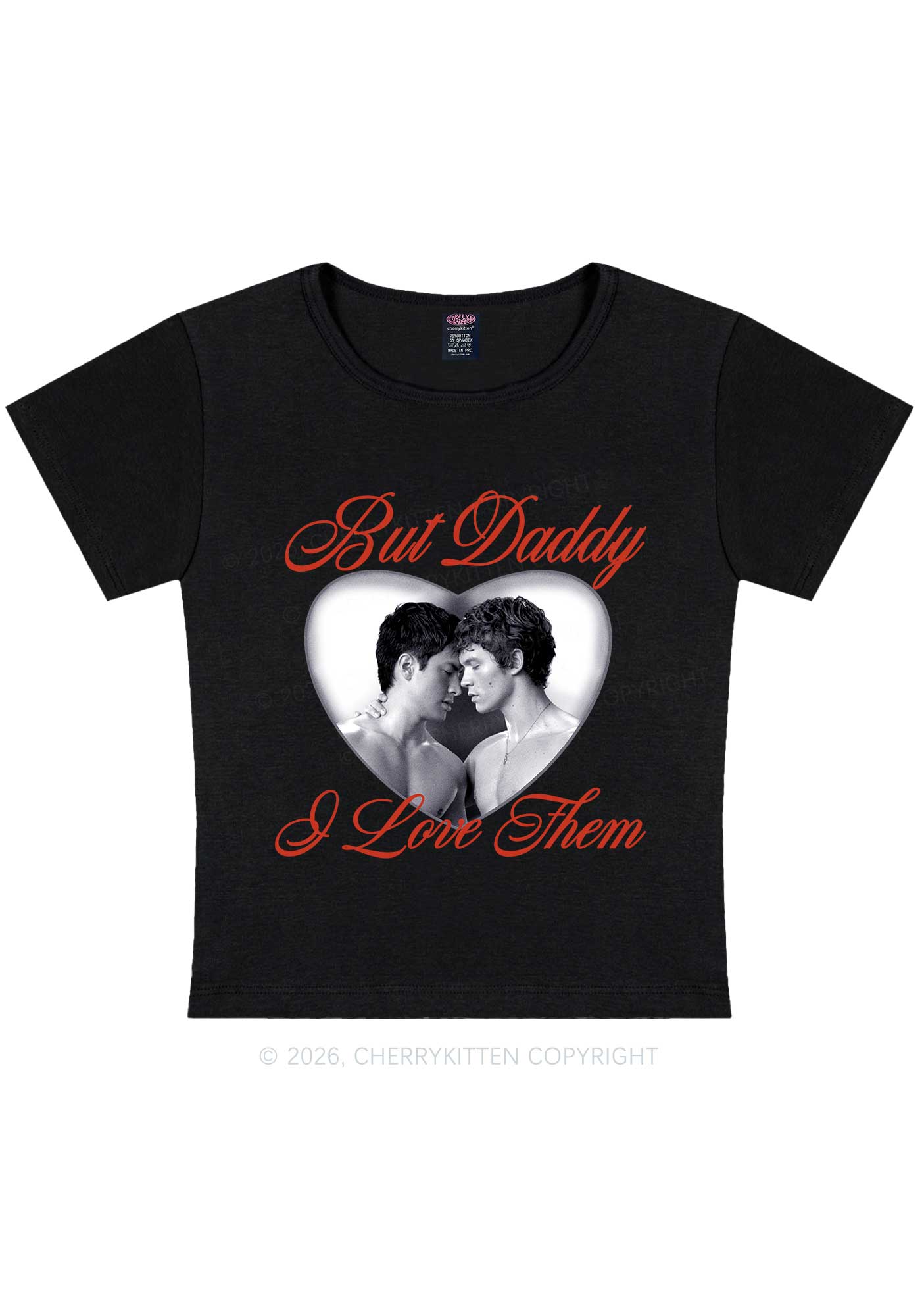 Retro But Daddy I Love Them HR Y2K Baby Tee Cherrykitten