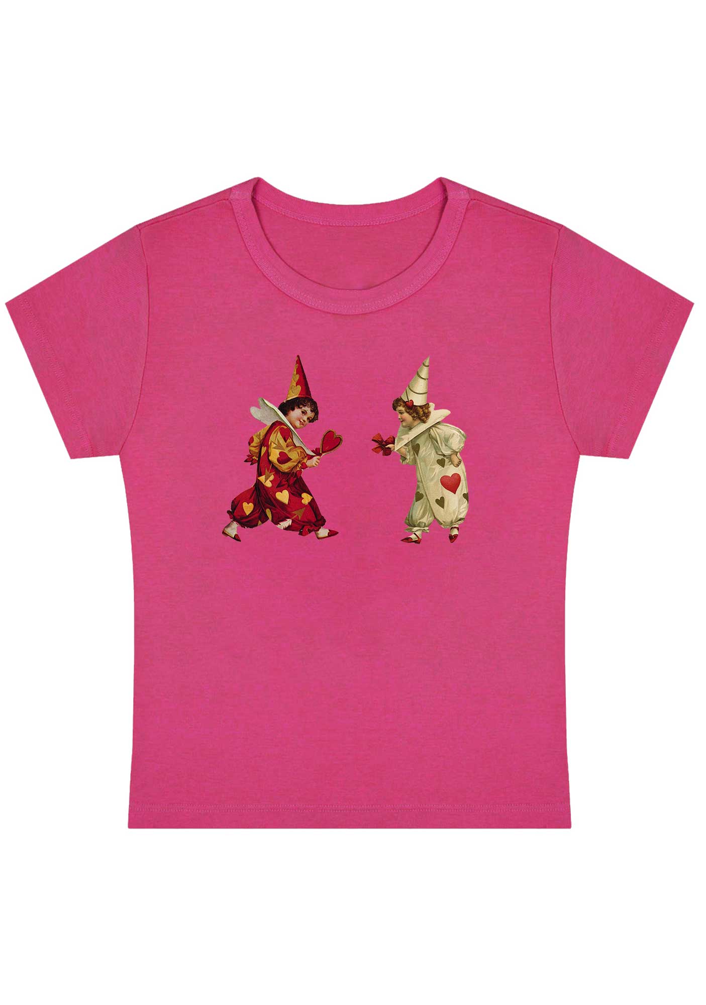 Curvy Heart Bow Knot Kids Baby Tee