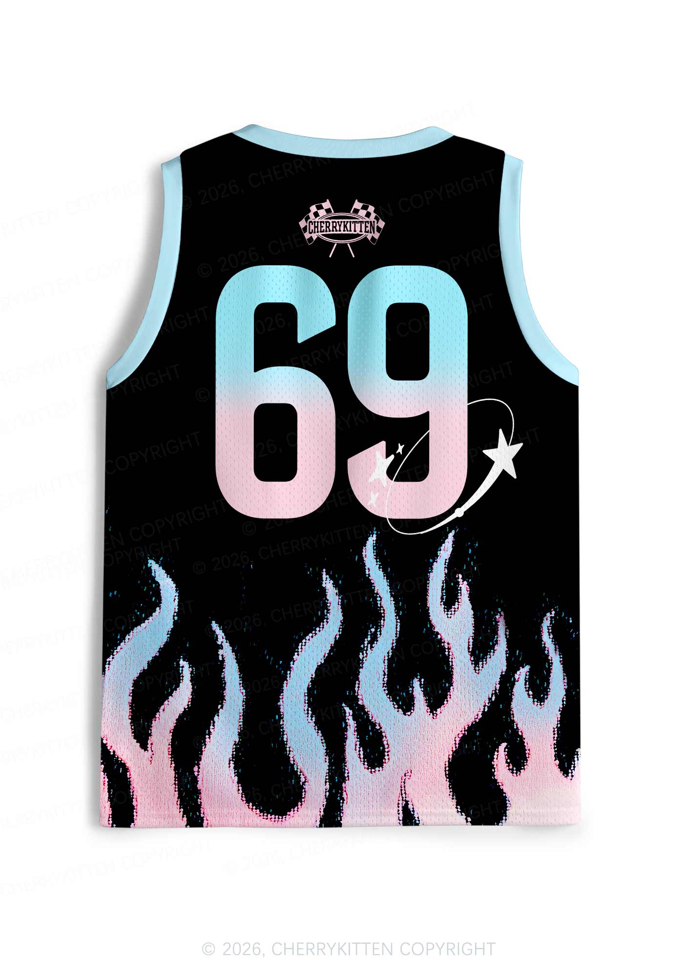 Transgirls Are Hot Flame Pride Y2K Sport Jersey Tank Cherrykitten
