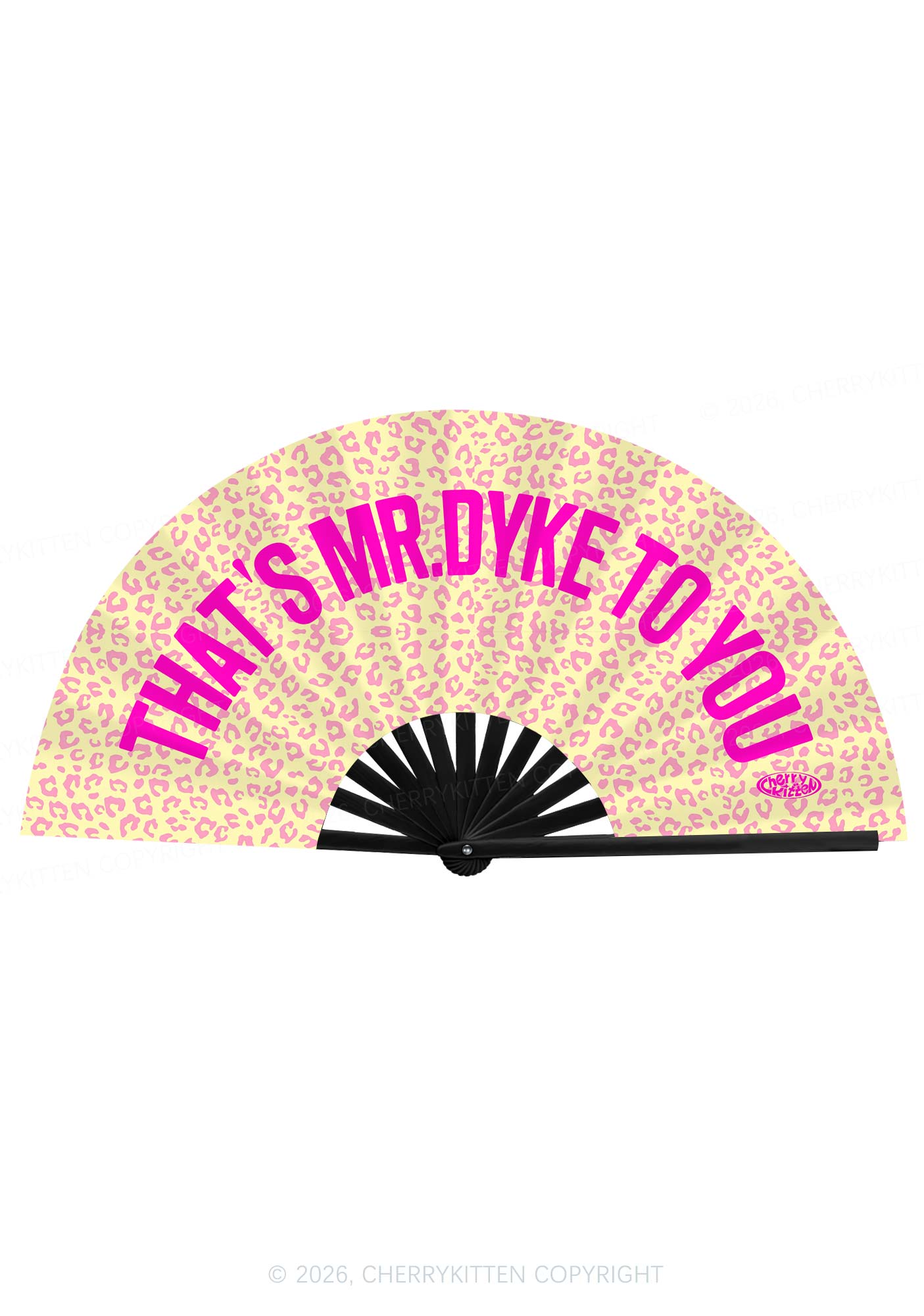 Thats Mr Dyke To You Pride Y2K Rave Hand Fan Cherrykitten