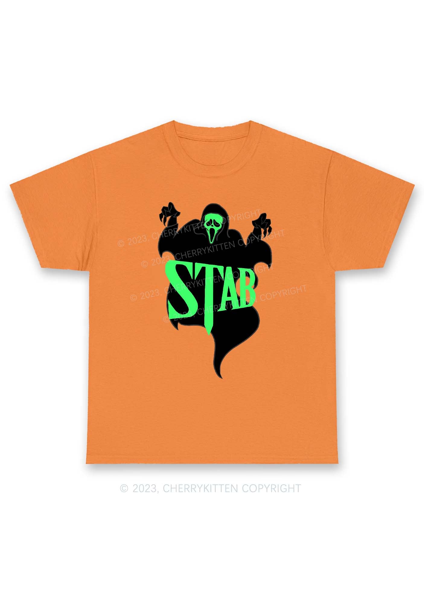 Stab Ghost Halloween Y2K Chunky Shirt Cherrykitten