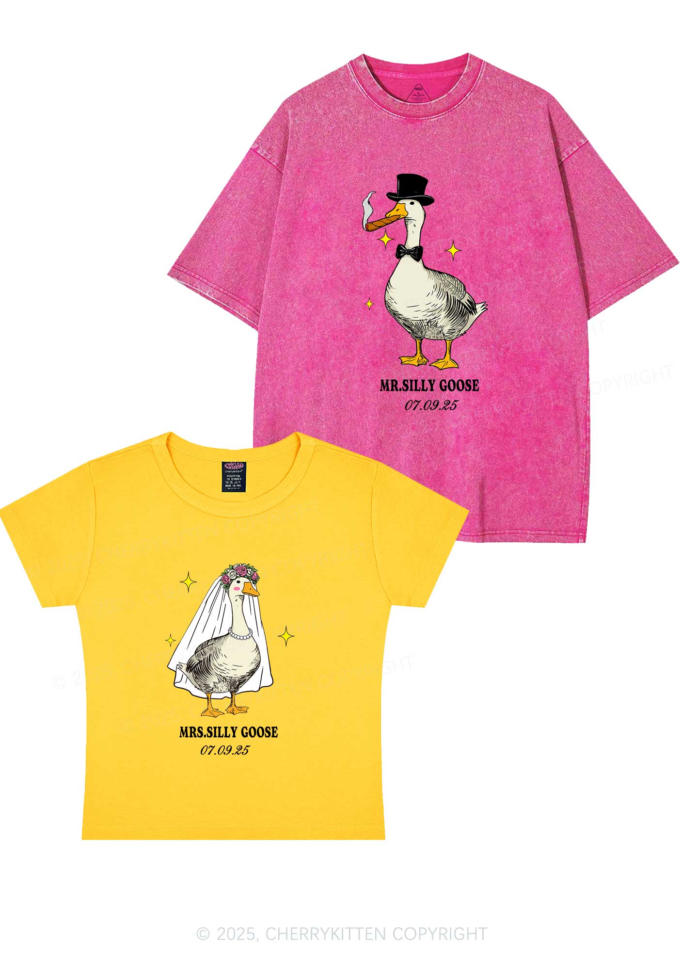 Mr Silly Goose Y2K Valentine's Day Couple Shirt Cherrykitten
