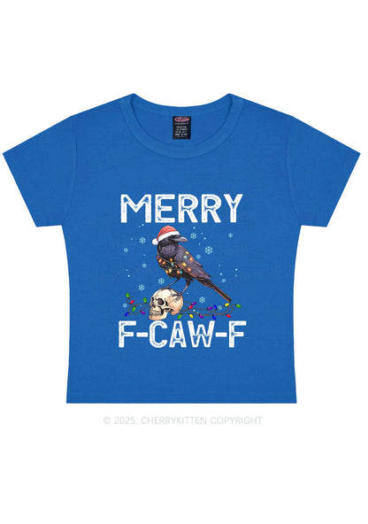Christmas Merry Fcawf Y2K Baby Tee Cherrykitten