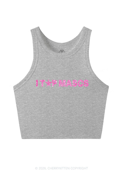 Glitter I Top Mascs Pride Y2K Crop Tank Top Cherrykitten