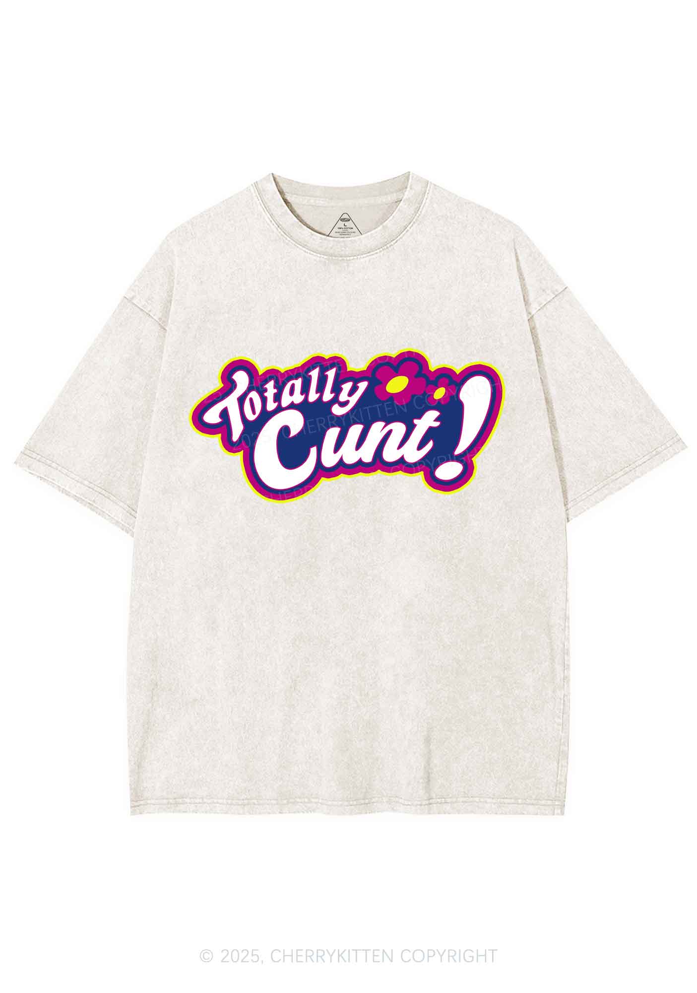 Totally Cxxt Y2K Shirts Washed Tee Cherrykitten