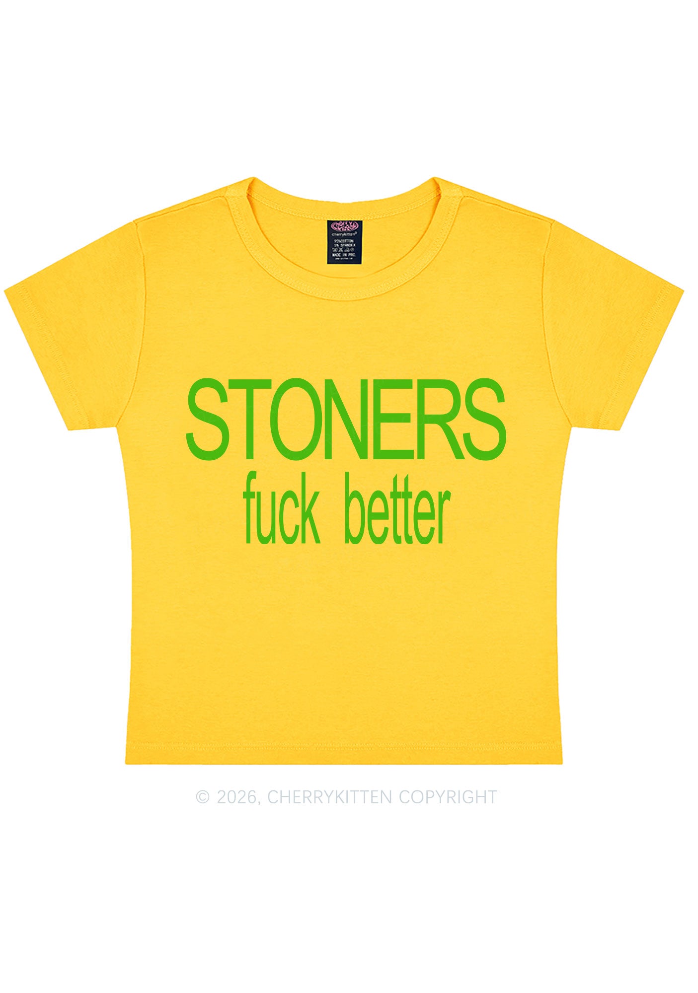 Stoners Fxxk Better Y2K Baby Tee Cherrykitten