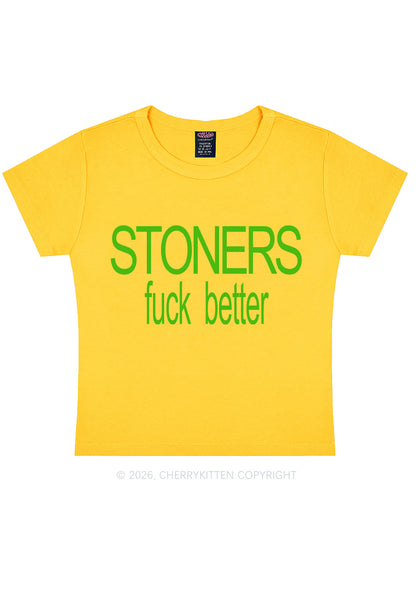 Stoners Fxxk Better Y2K Baby Tee Cherrykitten
