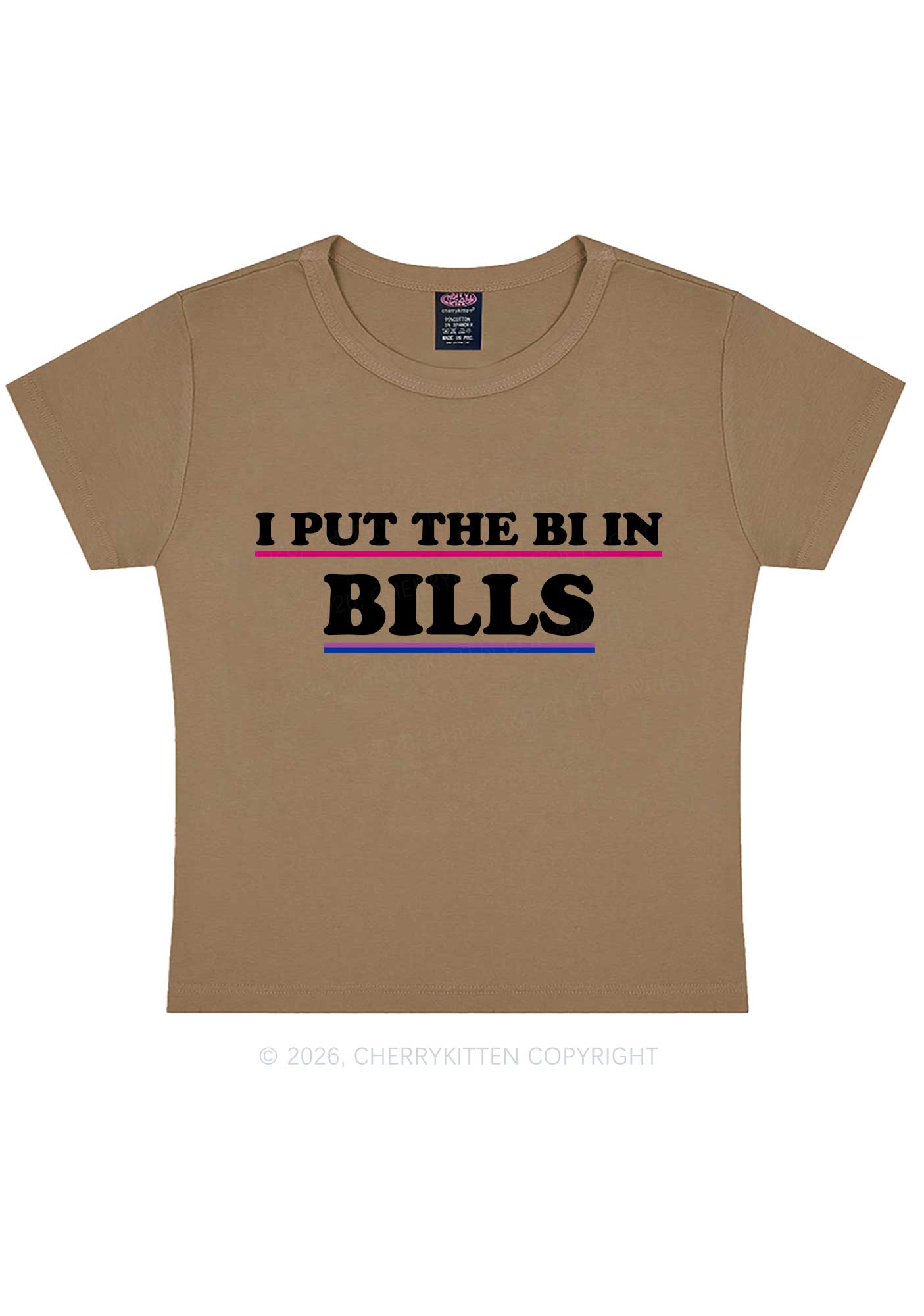 I Put The Bi In Bills Pride Y2K Baby Tee Cherrykitten