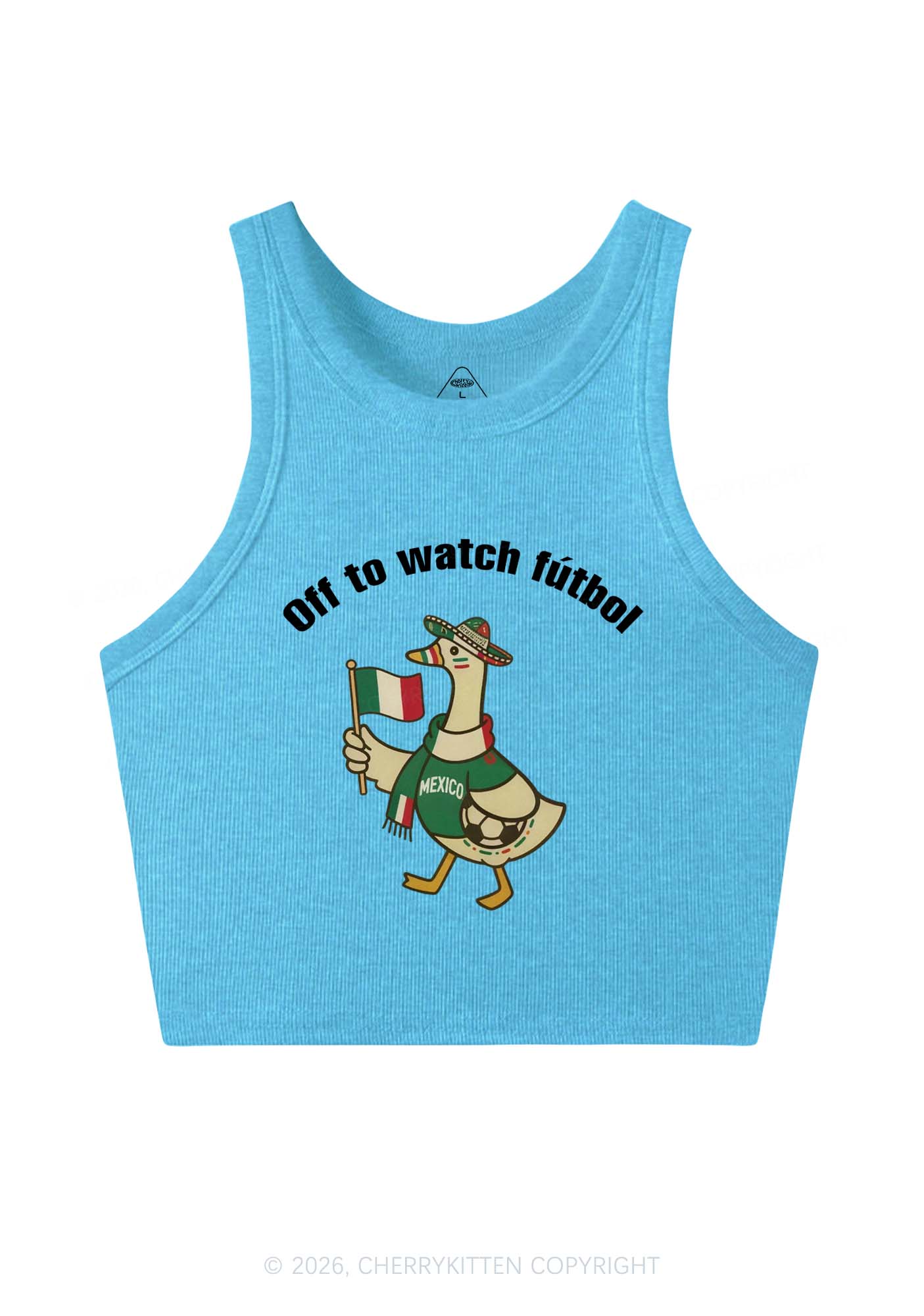 Off To Watch Futbol Goose Y2K Crop Tank Top Cherrykitten