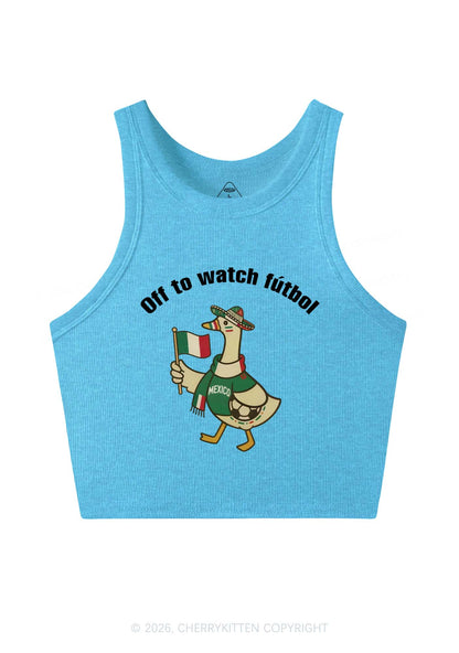 Off To Watch Futbol Goose Y2K Crop Tank Top Cherrykitten