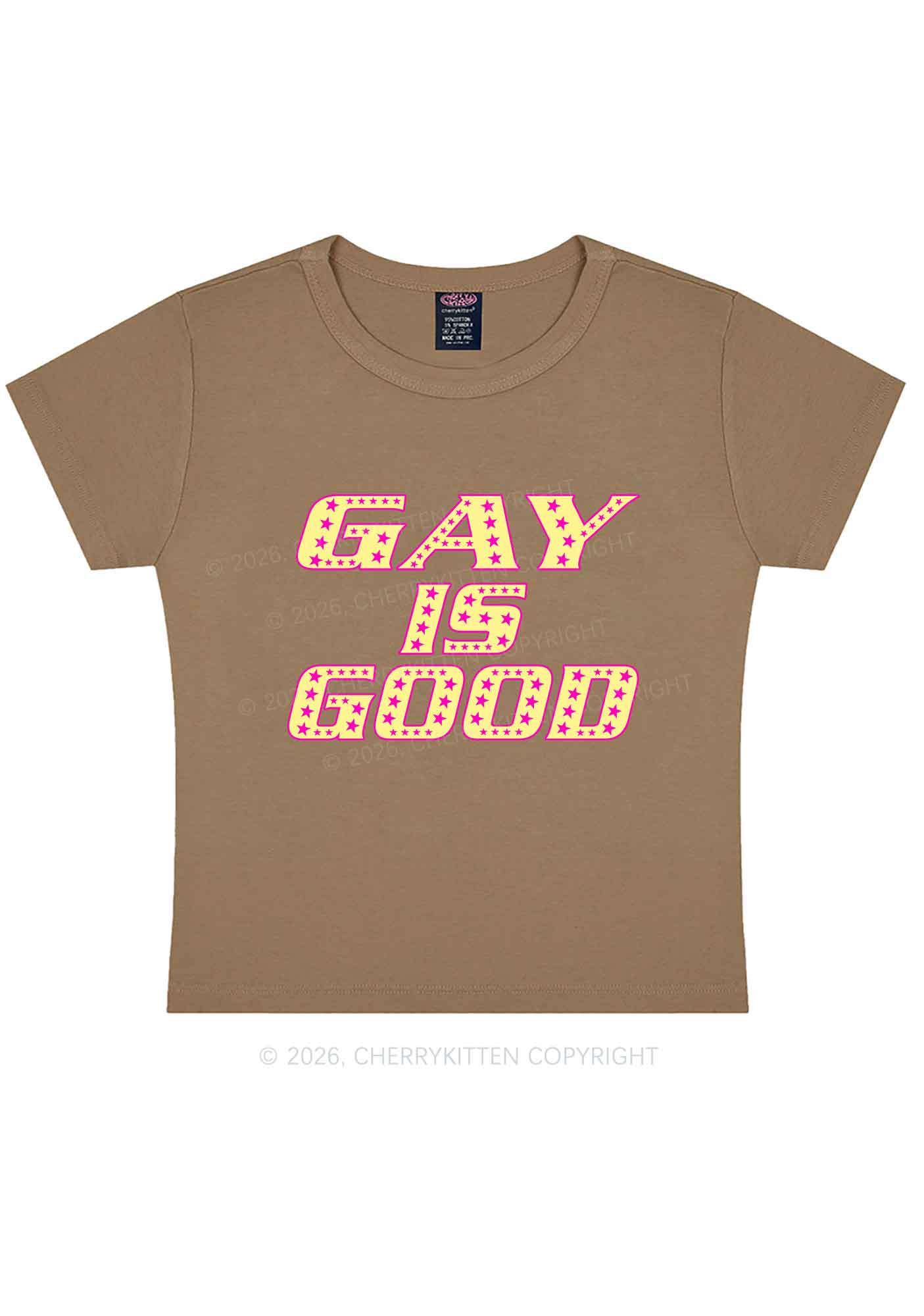 Gay Is Good Pride Y2K Baby Tee Cherrykitten