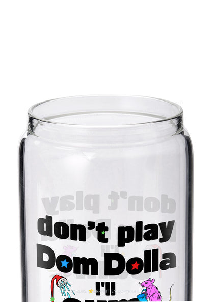 Do Not Play Dom Y2K Printed Glass Cup Cherrykitten