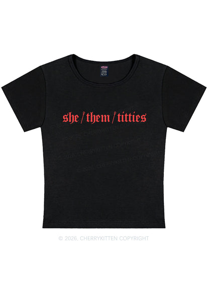 She Them Txtties Pride Y2K Baby Tee Cherrykitten