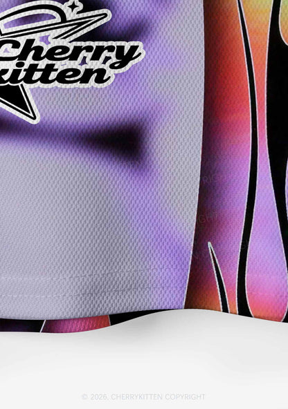 Im Doing Wook Shxt Y2K Crop Sport Jersey Shirts Cherrykitten