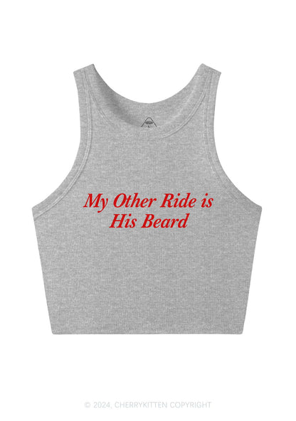 Ride His Beard Y2K Crop Tank Top Cherrykitten