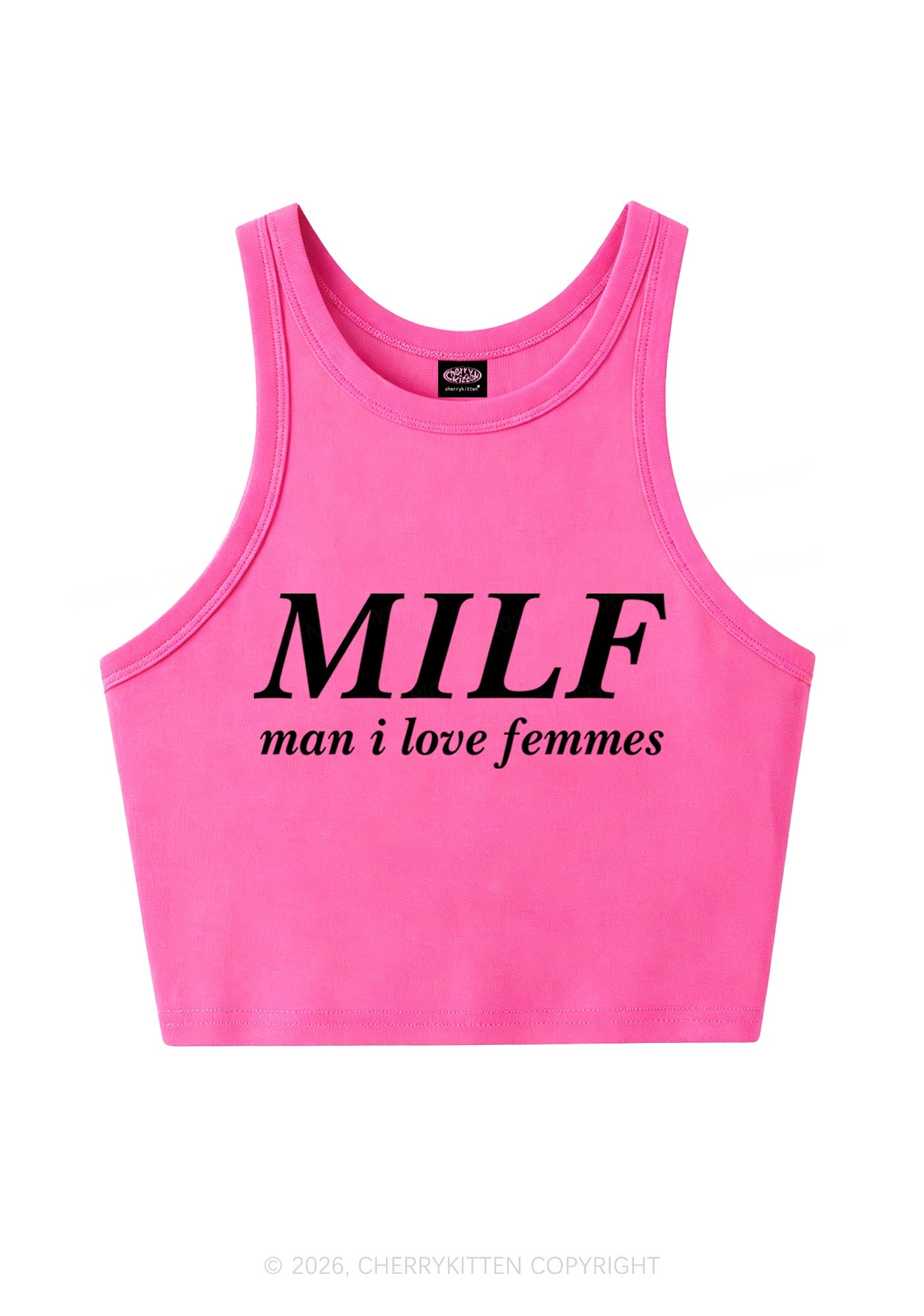 Man I Love Femme Y2K Crop Tank Top Cherrykitten